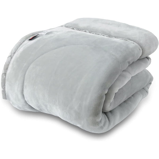 AQUA Blanket, Silver Gray, Single (140 x 200cm), Extra Thick [TEIJIN, Comfortable and Clean] Volume, Extremely Warm, Snow Country Blanket, Special Blanket for Cold People, Fluffy, Teijin, Vertical Molded Cotton, Heat Storage, Heat Retention (Former Compa