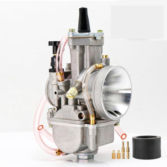 2T 4T Universal Motorcycle Carburetor 21 24 26 28 30 32 34mm Power Jet and Racing Motor (Color: PWK-32)