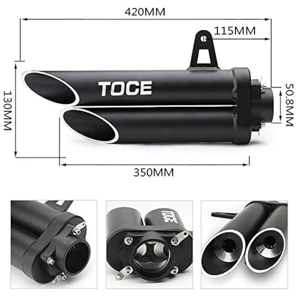 Motorcycle Slip-on Muffler, Bike Silencer, Universal Use, 2 inches (50.8 mm), TC