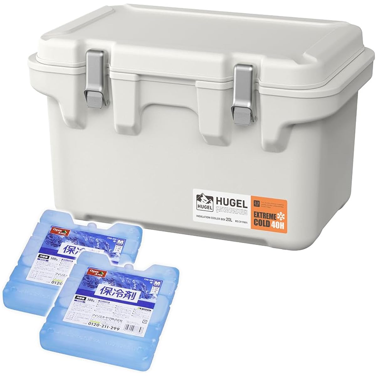 Iris Ohyama Vacuum Insulated Cooler Box, Long Time Cold Retention, Hard Type, Outdoor, Leisure, Camping HUGEL VITC40A VITC20A