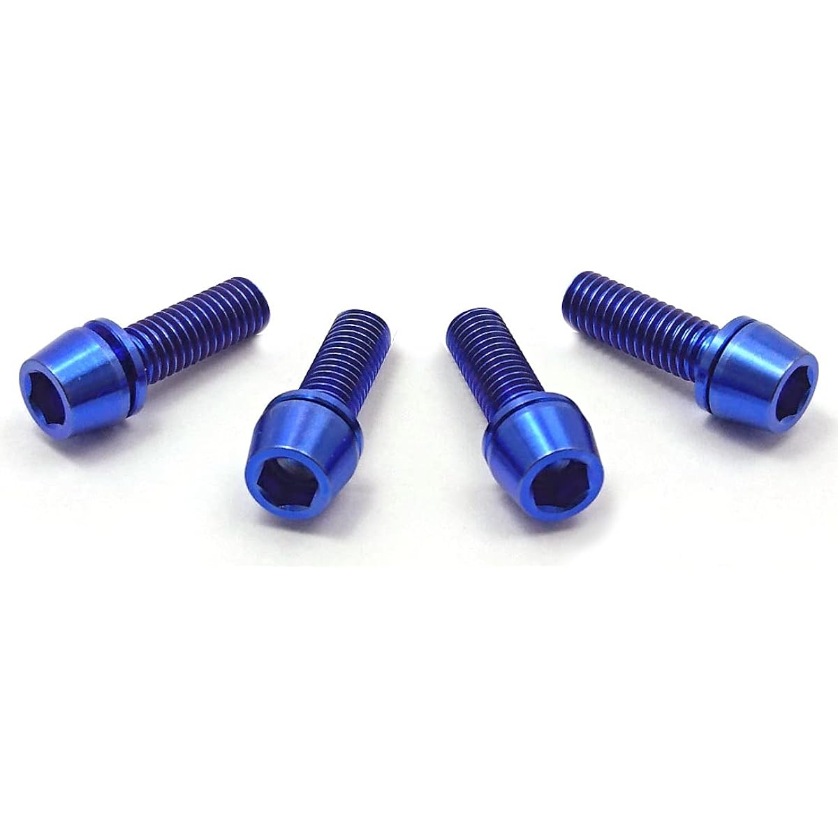 EGWORKS High Strength 64 Titanium Bolt ULTRA-Ti™ for Stem M5/16mm with Washer Sunset Blue (Set of 4)