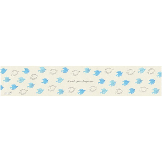 FUJIEI Happy Motif Foldable Floor Mat Blue Bird 240cm Thickness 6mm HM-005 Antibacterial, Mildew Resistant, Water Repellent, Flame Retardant, Kitchen, Corridor, Wipeable, Cushioning, Storage, Compact