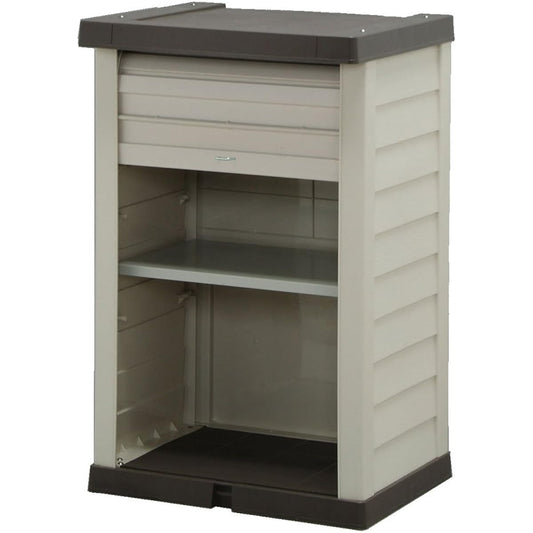 Iris Ohyama Outdoor Storage Locker Woody Locker Container Width 57.5 x Depth 48.5 x Height 90.5cm WDL-910V