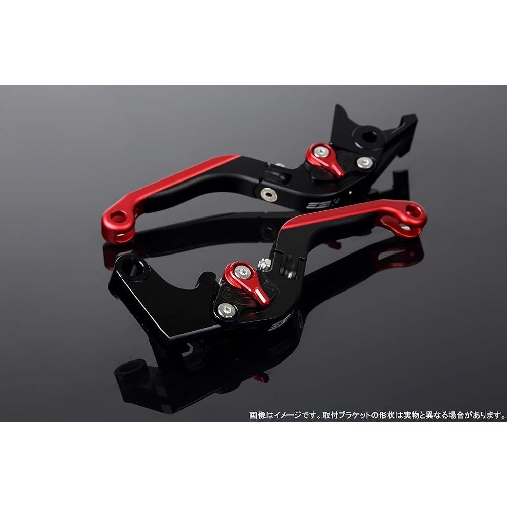 SSK Adjust Lever Foldable Extension Lever Color: Matte Black Adjuster Color: Matte Red Extension Color: Matte Red CBR250RR MC51 2017-2018 LVGM015BK-RDRD