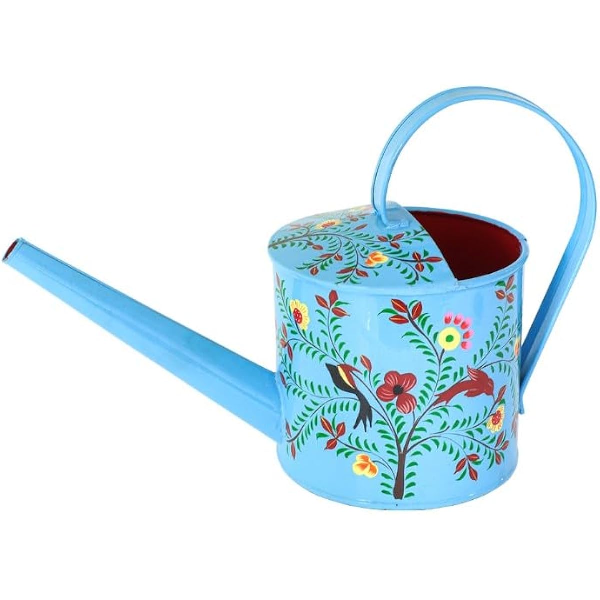 Kashmir Paint Iron Watering Can Turquoise