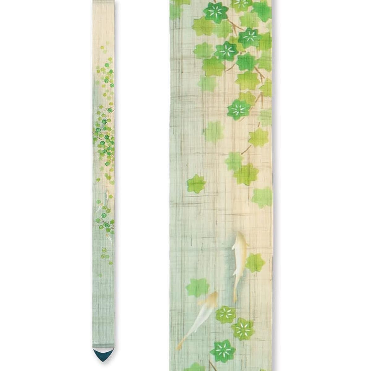 Thin Tapestry "Ayu and Autumn Leaves" 100% Linen Hand-dyed Interior Tapestry Wall Hanging Summer