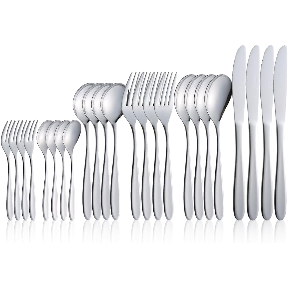 Stainless steel dinner cutlery 6 types 24 piece set