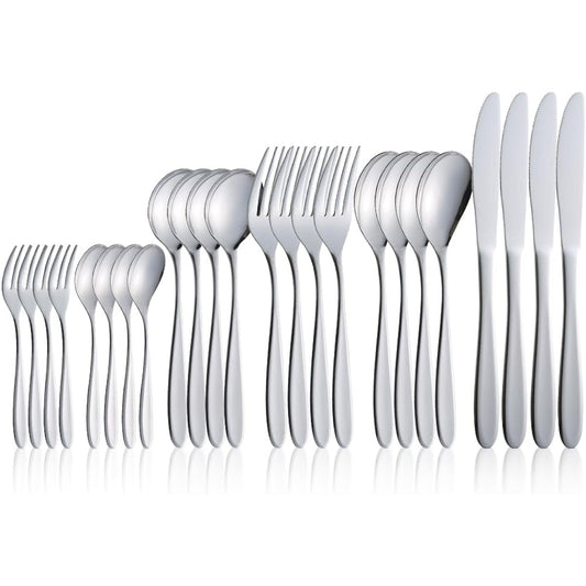 Stainless steel dinner cutlery 6 types 24 piece set