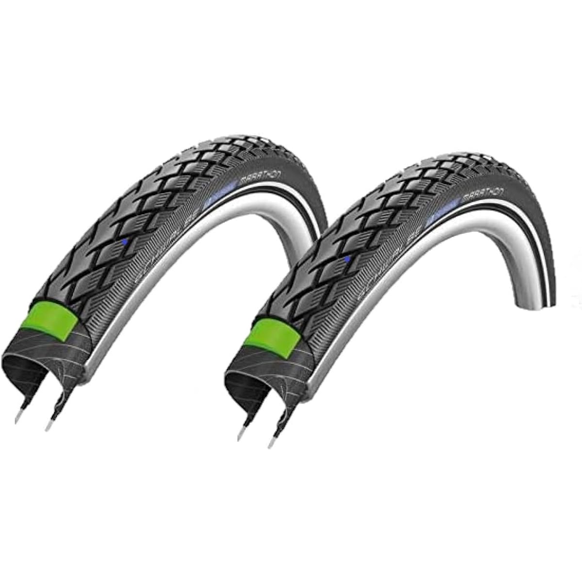 SCHWALBE 2-piece set Marathon (406) 20 x 1.75 tires (with reflector/wire beat) bicycle tires