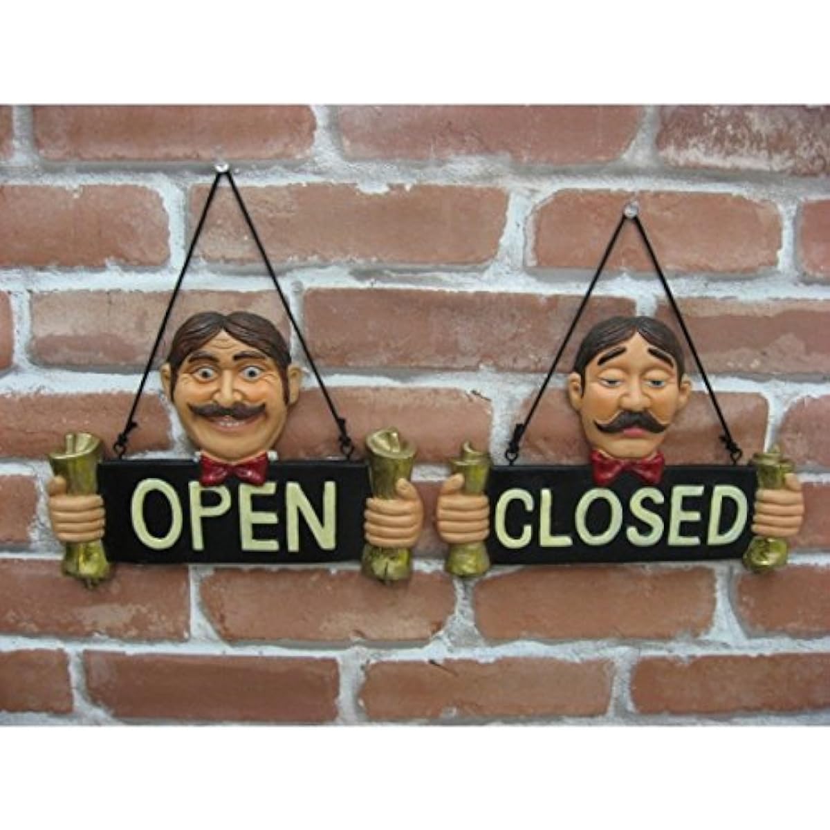 Signboard Antique Plaque OPEN&CLOSED Entrance Shop Set Cafe Restaurant Shop Sign