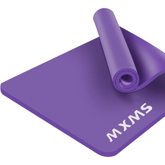 YUREN Men's Training Mat Wide 90*190cm Extra Thick 15mm Extra Large Yoga Mat High Density Nitrile Rubber Muscle Training Mat Pilates Exercise Mat Anti-Slip Beginner Storage Bag Included