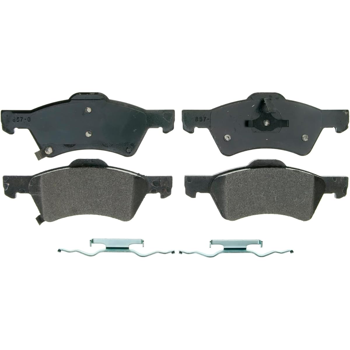 WAGNER QUICKSTOP ZX857 Semi -Metallic Disc Pad Set Pad Mounting Front with bracket