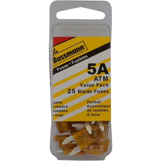 Bussmann (VP/ATM-5-RP) Tan 5 Ampare High-speed operation ATM Mini Hughes (25 packs)