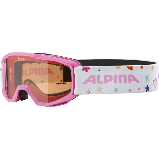 [Alpina] Children's Ski Snowboard Goggles, Anti-fog, Bright Lens Color, Helmet Compatible, PINEY