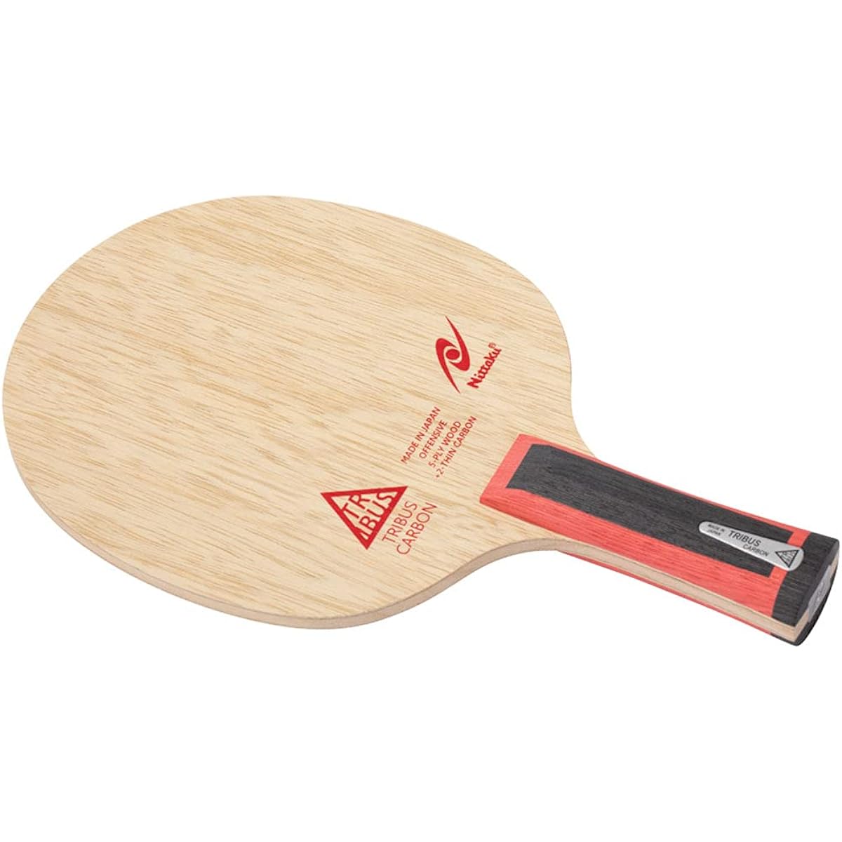 Nittaku Table Tennis Racket Tribus Carbon Shakehand Attack 5 Pieces Plywood Flare NC0472