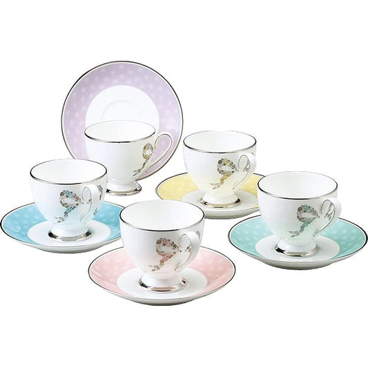 NARUMI Cup Saucer Set Felicita! Coffee Assortment 210cc 5 Customer Set 96132-21755P