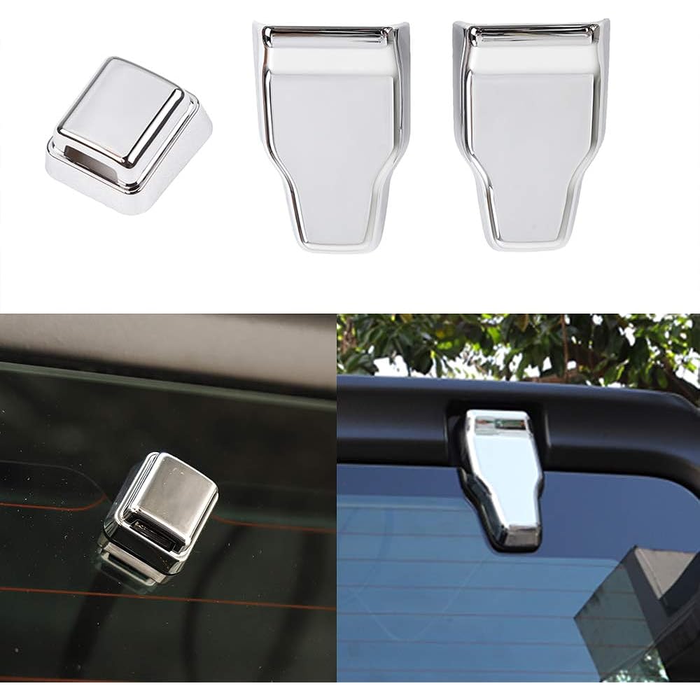 BORUIEN Reartail Window Hinge & Learrain Wipelodel Decorated Cabat Rim REAR Window Hinge & Nozzle Decor Silver Boruien