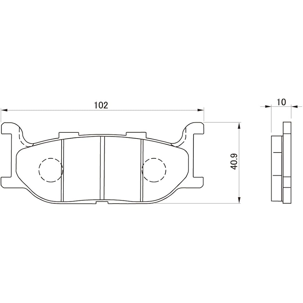 Daytona Motorcycle Brake Pad Red Pad (Semi Metal Pad) BOLT(14-21) SR40(01-21) DS400(96-17) etc. Front 79816 Thread No.:32