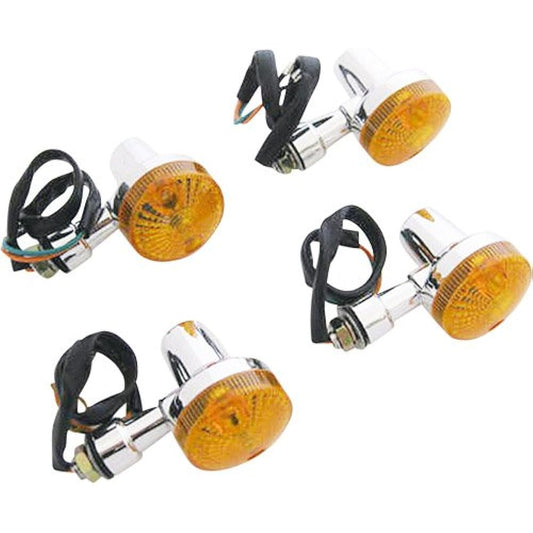 Mini blinker GS type chrome/orange (4 pieces) MM11-0021A