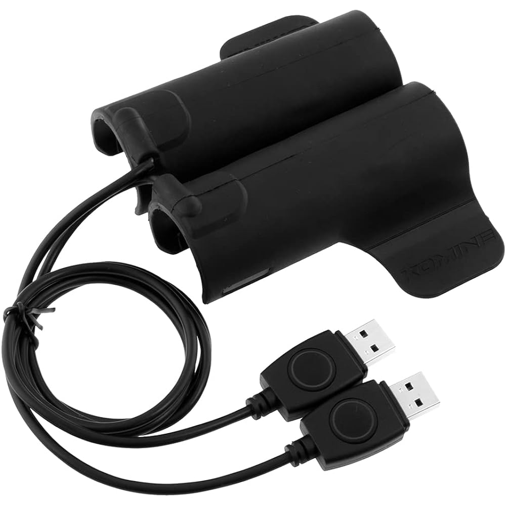 Komine EK-313 Slip-on Ergonomics USB Grip Heater for Motorcycles Black Free