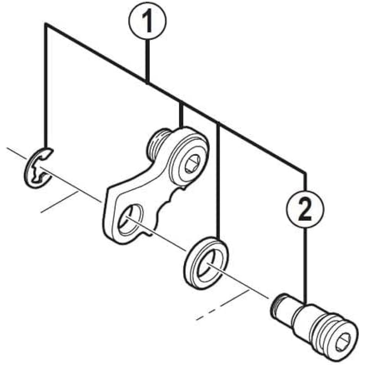 SHIMANO Repair Parts B Axis Set (For Normal) RD-M670 RD-M610 RD-M615 RD-M675 RD-M675-D Y50Y98010