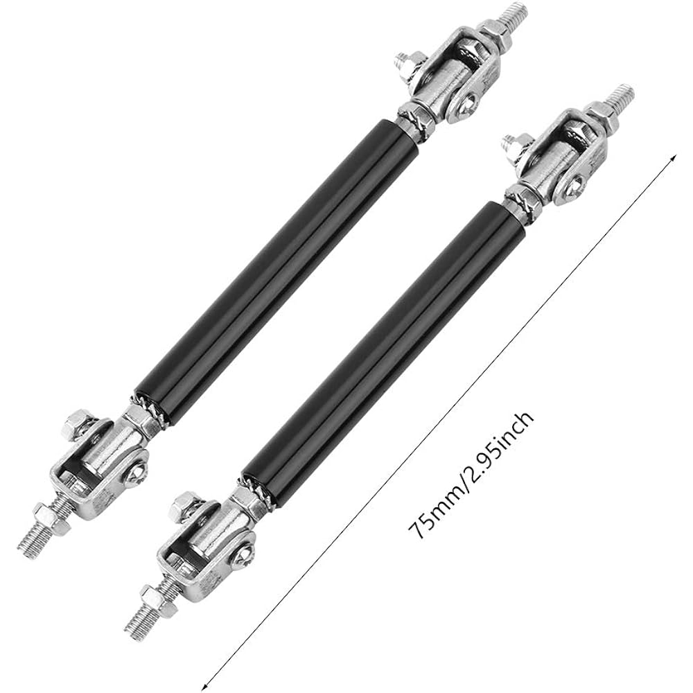 QIILU Automotive Bumper Protector Rip Rod Splatter Bar Support Front Rear Universal 2 Default Black QIILUEPKV4MO7NY-02