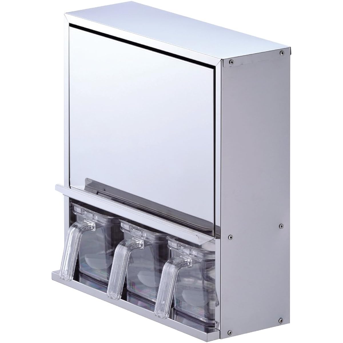 Pearl Metal Seasoning Rack Cabinet Stocker with 3 Stainless Steel Made in Japan Made in Japan HB-1777