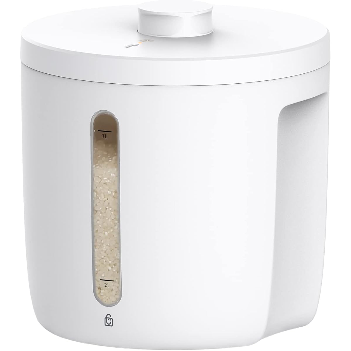 nafuhare Storage Container, Rice Bin, 7L (5kg), Large Capacity, Vacuum, Automatic Suction, One-Button Operation, Rechargeable, Ultra-Long Life, Food Stocker, Airtight, Moisture and Oxidation Prevention, Keeps Freshness