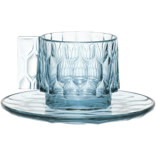 Kartell Tableware Light Blue W8/D6.5/H5.5cm Jerry's Family Coffee Set SFAC-K1582-E4-4S 4 Pieces Set of 4