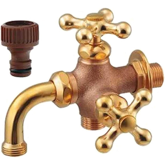 Kakudai 704-118-13 All-purpose garden double-mouth faucet (retro) (03225751-001)