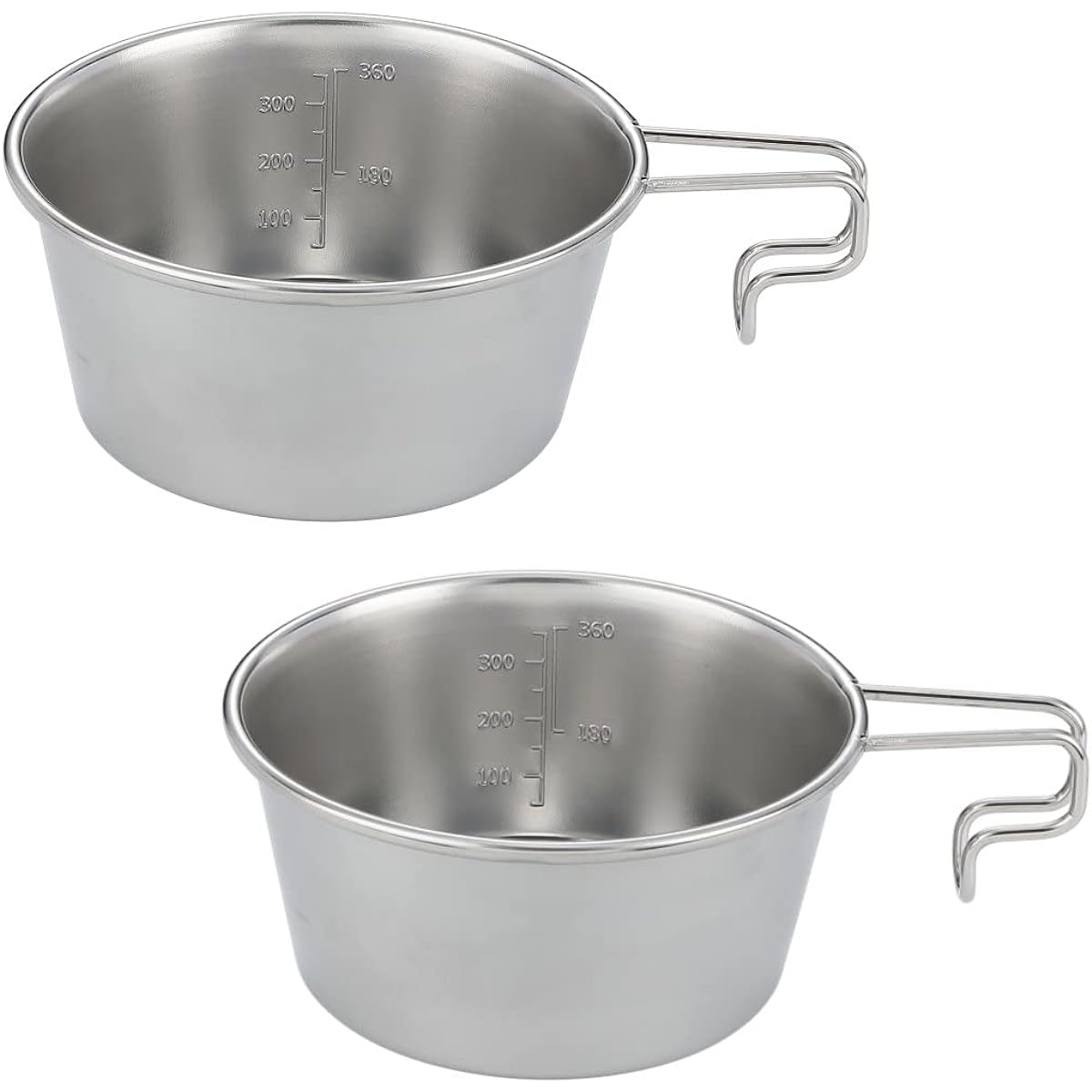 NANGGEAR (Nanko Camping Gear) Sierra Cup Deep Stenciller #450 2pcs 18-8 Stainless Steel 21117 (S-360-2P)