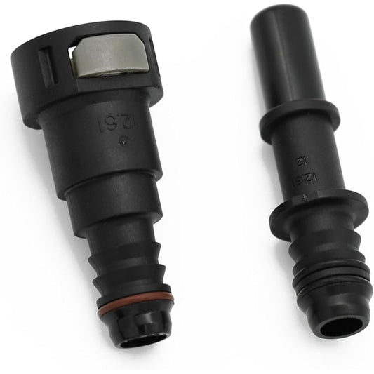 KRD PERFORMANCE 12.61mm SAE - 14.8mm Straight Nylon Fuel Line Hose Quick Release Connector