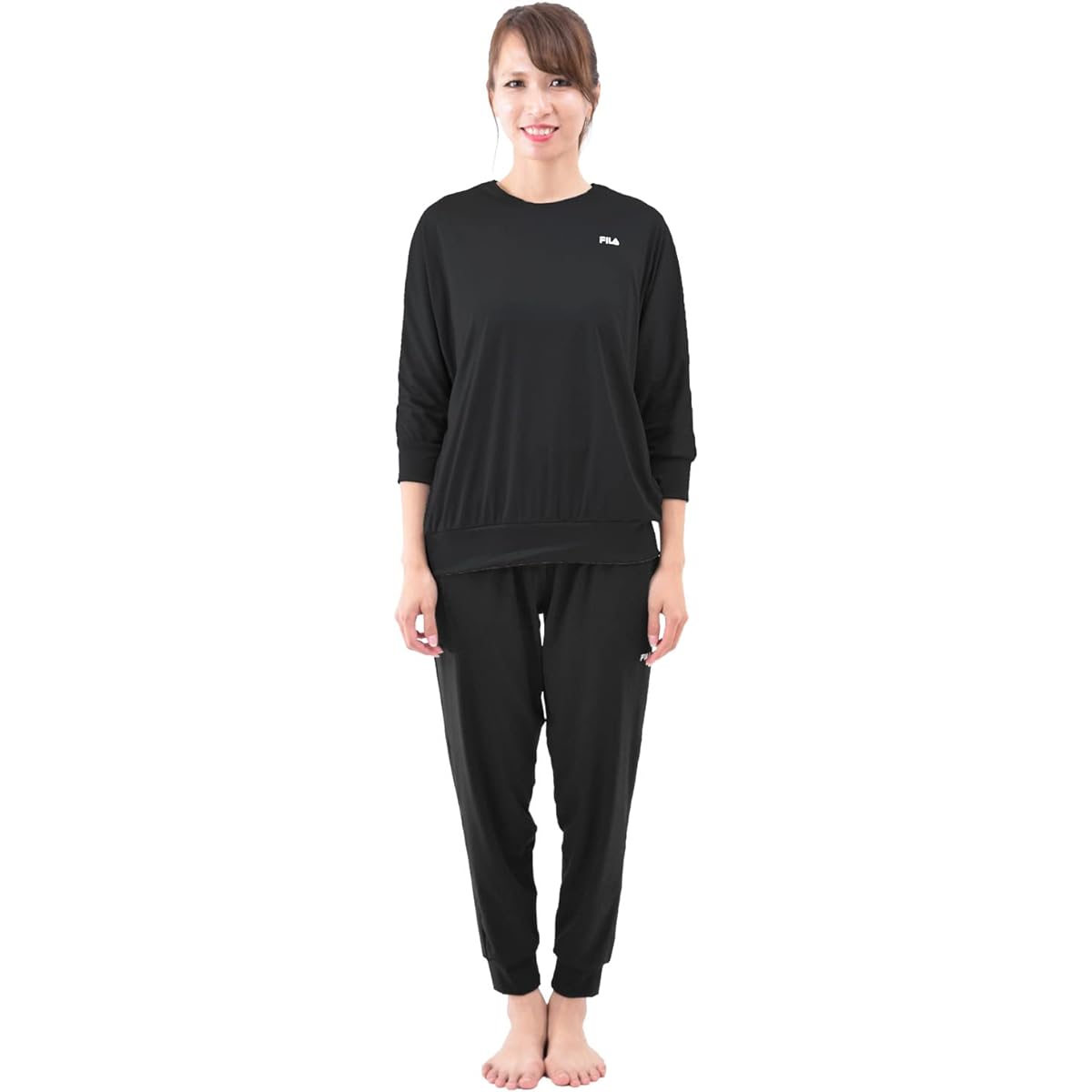 [Fila] Women's Running Wear, Top and Bottom Set, Body Covering, Absorbent, Quick Drying, UV Protection, Amphibious 311072