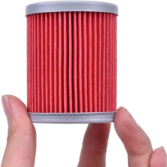 Oil Filter S/UZU-KI Scooter AN250 AN400 Burgman SYM 400i 600i Max Sym YA-MA-HA CP250 Morphous YP400 Majesty R RA X-Max (Color : 4pcs Red)
