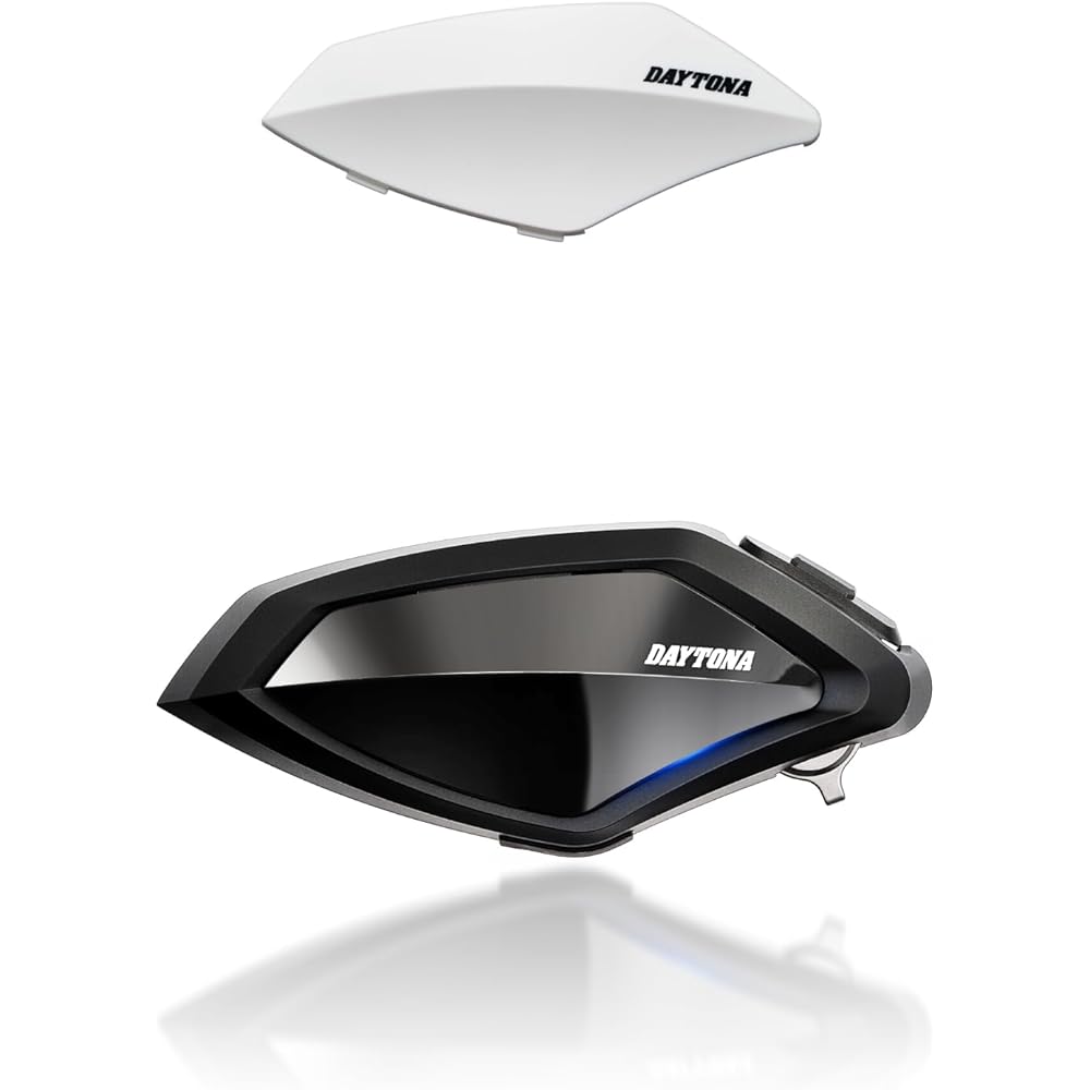 Daytona Motorcycle Intercom 6-Person Call Bluetooth Communication Distance 1000m Speaker DT-01+ (DT-O-One Plus) Set of 1 with White Panel