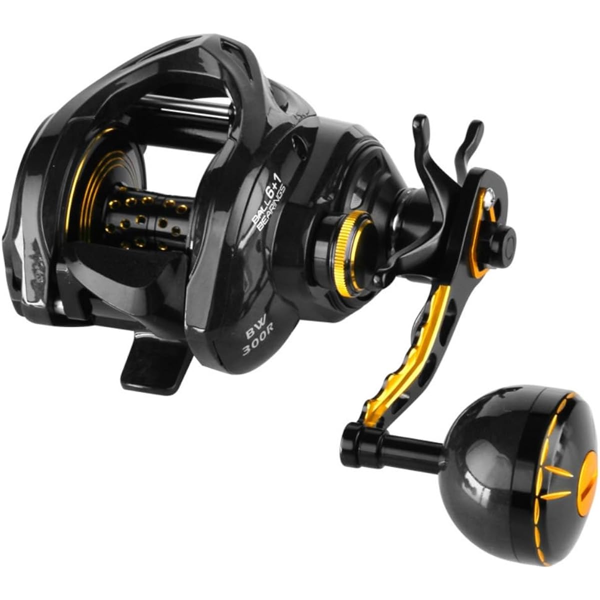 DEUKIO Bait Reel BW300 Carbon Body 6.3:1 Maximum Drag Force 16KG 6+1BB Light Jigging Mebaring Rock Fishing Hole Fishing Raft Fishing Salt Compatible