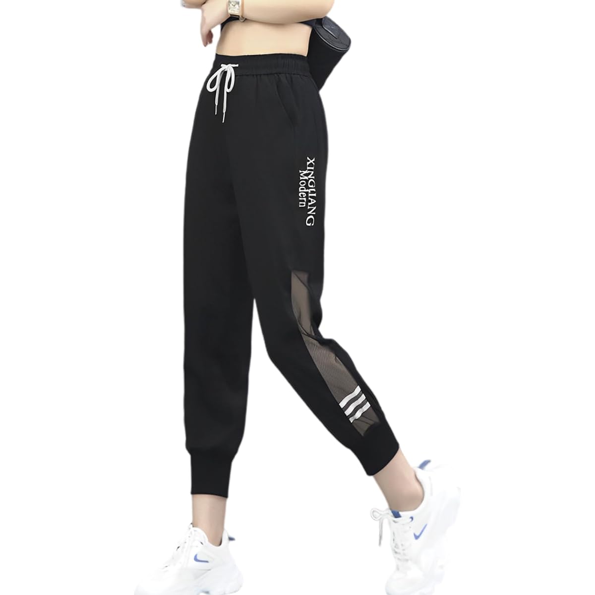 [Luxe Relax] Jersey Women's Bottom Side See-Through Jogger Pants Sportswear Women's Sweat Pants Dance 17