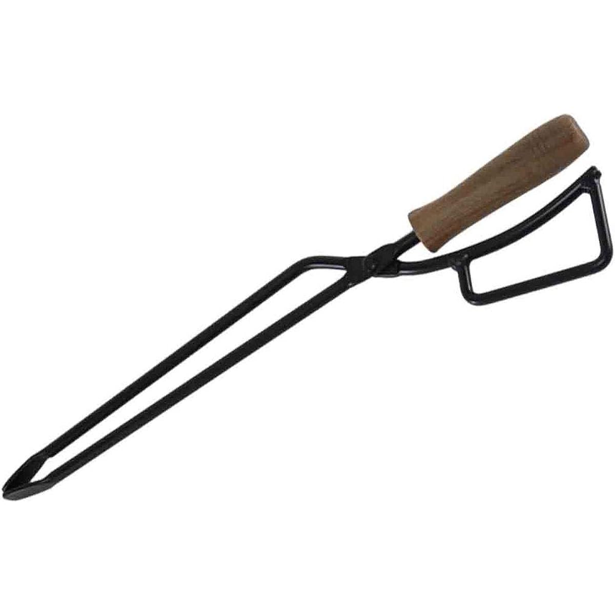 TEOGONIA Fireplace Tongs [63495] Barbecue Charcoal Shears Firewood Shears Black