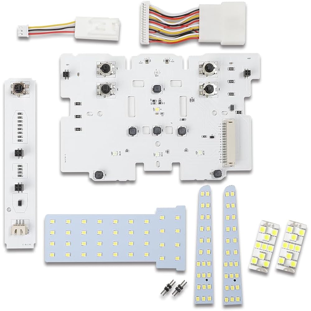 YOURS 90 Series Voxy Noah Exclusive LED Room Lamp Set [Base Replacement Type] [White] Genuine LED Front Center Luggage Interior Light Exclusive Design Light Intensity Adjustment Room Lamp VOXY NOAH 90 TOYOTA y505-043 [2] M
