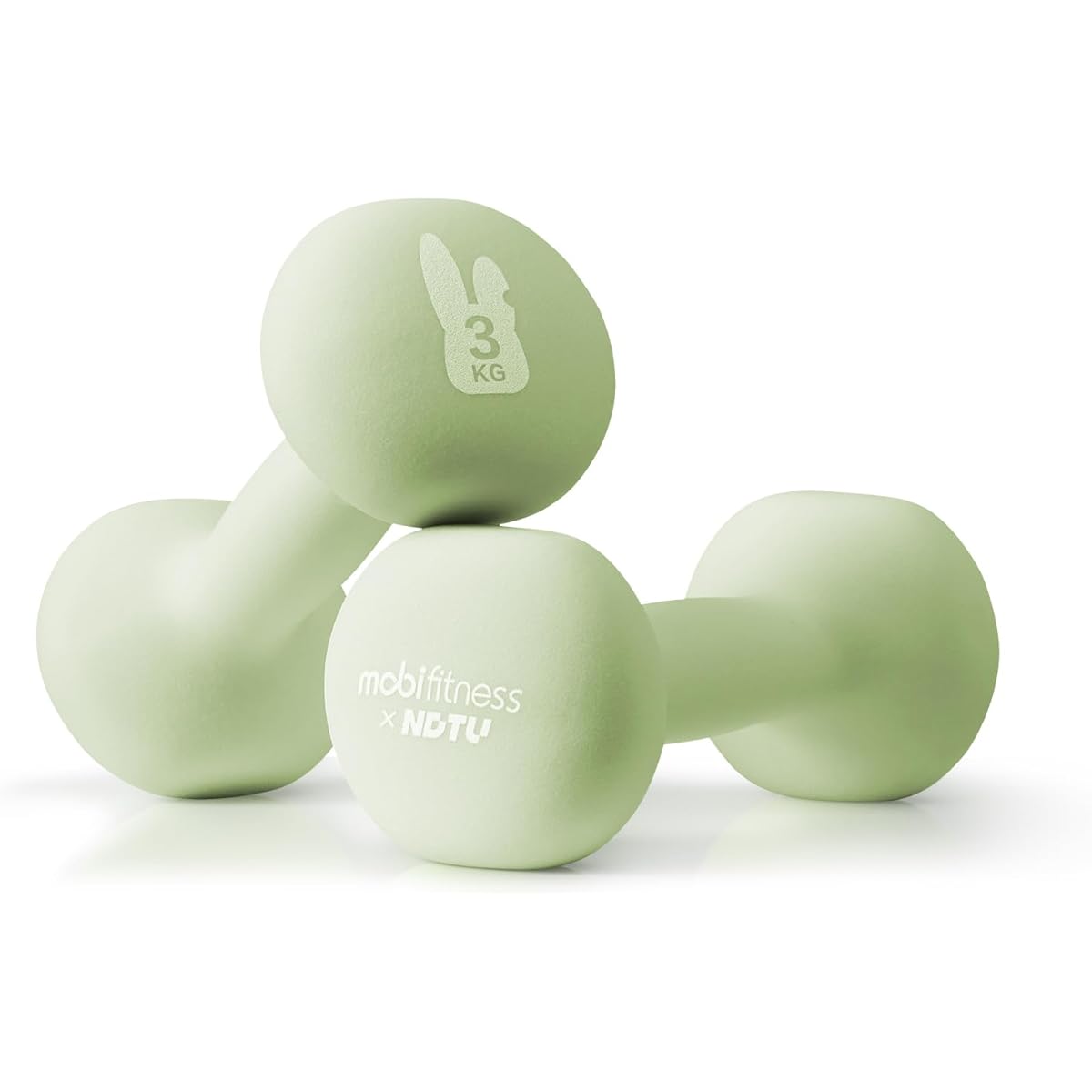 mobifitness dumbbell 1kg 2kg 3kg set of 2 1kg 2kg 3kg cute dumbbell weights home muscle training goods exercise training health equipment women's gift dumbbell set for home gym & outdoor