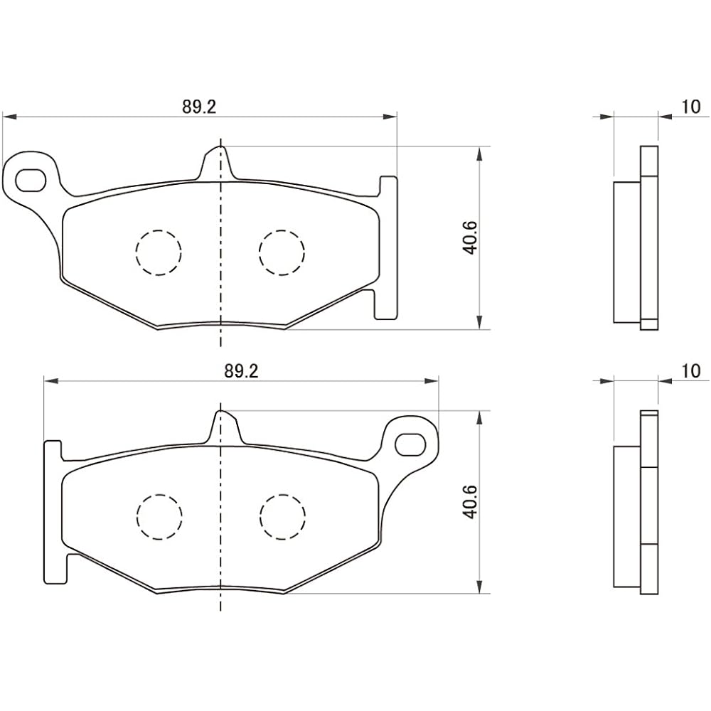 Daytona Motorcycle Brake Pad Red Pad (Semi Metal Pad) GSX1300R Hayabusa (22) V Strom 1050/XT (20-21) V Strom 1000/X/XT ABS (14-19) etc. Rear 79853 Thread No.: 69