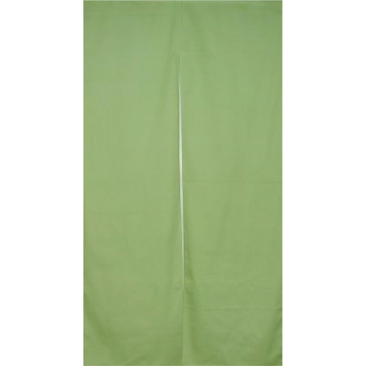 Yokohama Noren Monogatari Flame-retardant thick plain cotton curtain "Wasabi" W85H180cm
