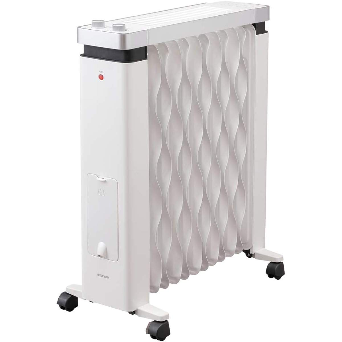 Iris Ohyama Wave Oil Heater Mechanical Towel Hanger White
