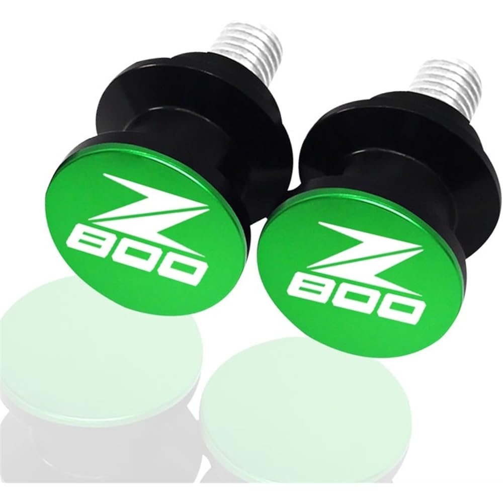 DEMUR 8mm Motorcycle Stand Screw Slider Bike CNC Swingarm Spool Slider Protector For Kawasaki Z800 Z 800 Z800 2012-2018 2017 Swingarm Slider Spool (Size: B Green)