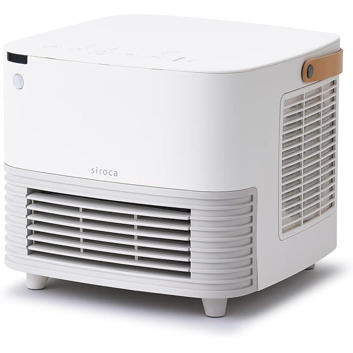 Shiroka ceramic fan heater with human sensor SH-CF151 [Large air volume/foot heater/temperature adjustable/quiet/on/off timer/dressing room/toilet compatible/Equipped with automatic mode/temperature display function]