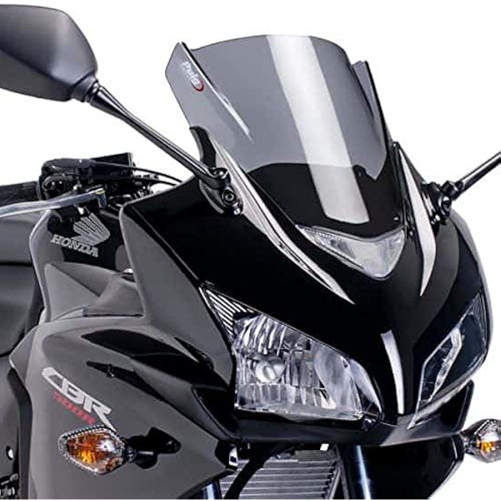 Puig 6479F RACING-SCREEN [DARK SMOKE] HONDA CB500R/CB400R(13-15) Puig Screen Cowl Motorcycle Bike Parts