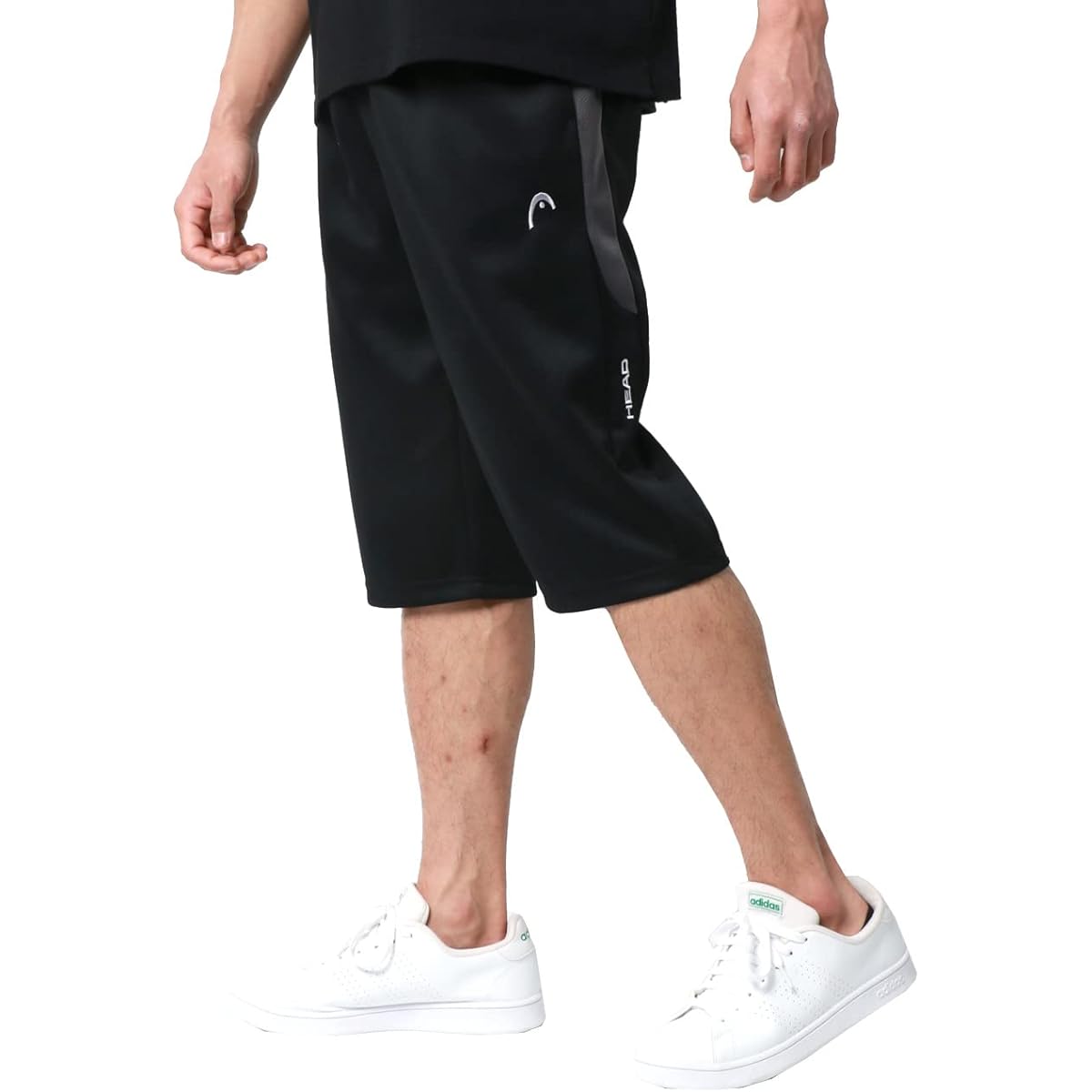 [Head] Men's Jersey, Lower 3/4 Length, Absorbent, Quick Drying, Antibacterial and Odor Resistant, Side Panel, Half Pants, Shorts, Room Wear