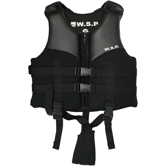 W.S.P. Floating Vest for Juniors Marine Vest for Children Swimming Aid Marine Sports BLACK