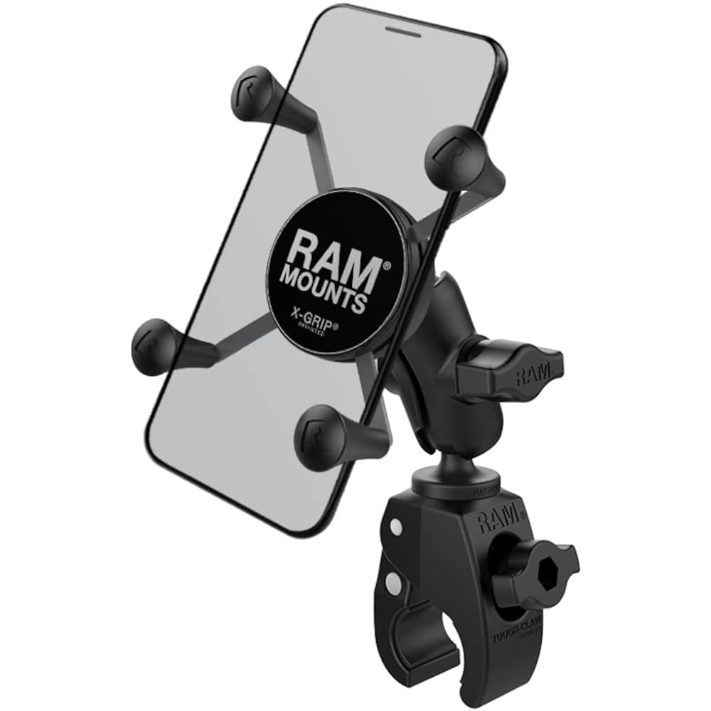 RAM MOUNTS X Grip & Tough Claw S Set for Smartphones Short Arm 1 Inch Ball RAM-B-400-A-HOL-UN7BU Black