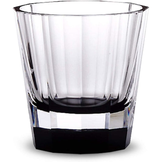 Sumida Edo Kirikokan Glass Stylish: KW-2BK Hirota Glass Craft Made by Sarazo Kawai Old Glass (Medium) 11-sided Black 160ml φ7.5xH8.1cm (231660)